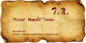 Thier Napóleon névjegykártya